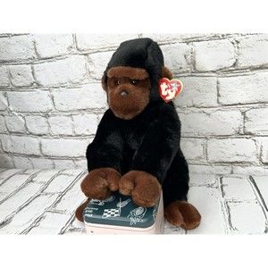 Congo The Gorilla  Retired Ty Beanie Buddies Plush Stuffy Animal With Tag 10”